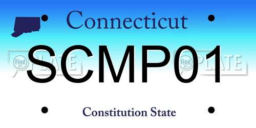 SCMP01 Connecticut License Plate
