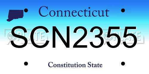 SCN2355 Connecticut License Plate