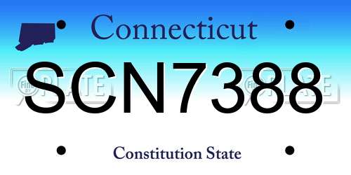 SCN7388 Connecticut License Plate