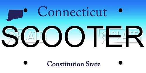 SCOOTER Connecticut License Plate