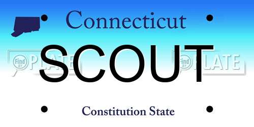 SCOUT Connecticut License Plate