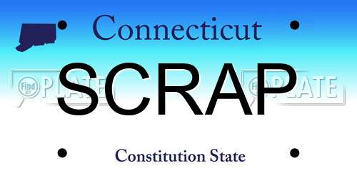 SCRAP Connecticut License Plate