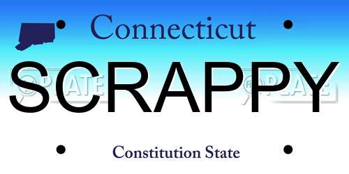 SCRAPPY Connecticut License Plate