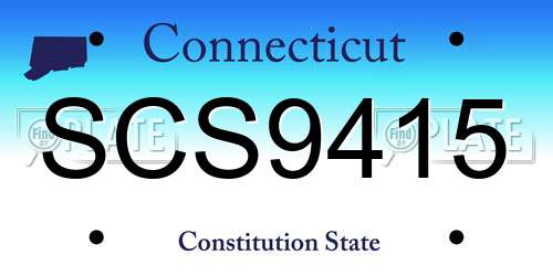 SCS9415 Connecticut License Plate