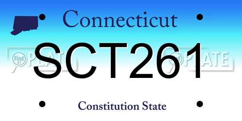 SCT261 Connecticut License Plate