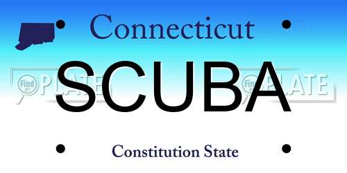 SCUBA Connecticut License Plate