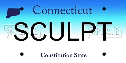 SCULPT Connecticut License Plate