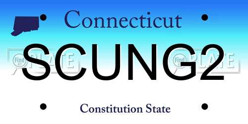 SCUNG2 Connecticut License Plate