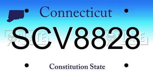 SCV8828 Connecticut License Plate