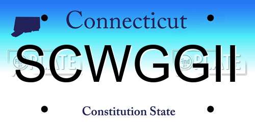 SCWGGII Connecticut License Plate