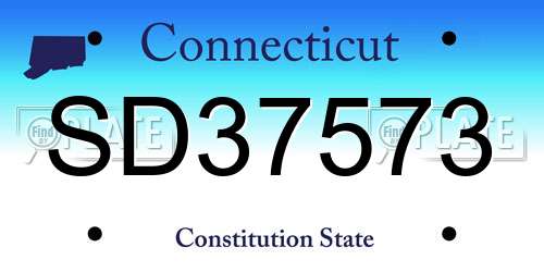 SD37573 Connecticut License Plate