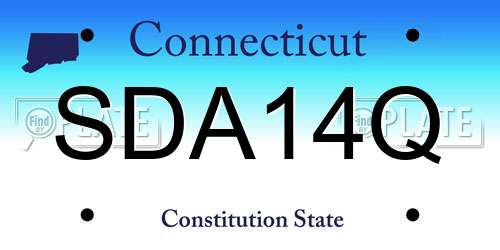 SDA14Q Connecticut License Plate
