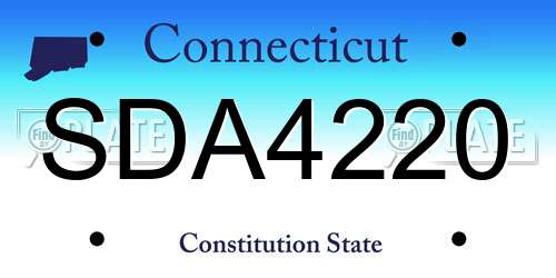 SDA4220 Connecticut License Plate