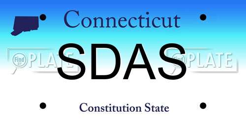 SDAS Connecticut License Plate
