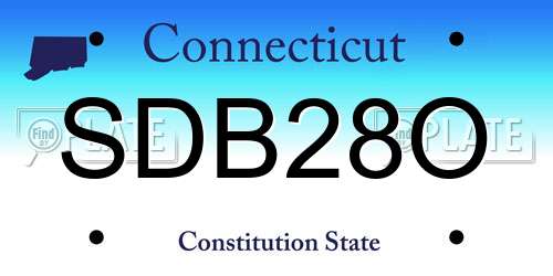 SDB28O Connecticut License Plate