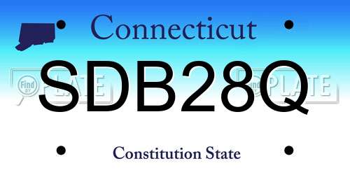 SDB28Q Connecticut License Plate