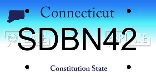 SDBN42 Connecticut License Plate