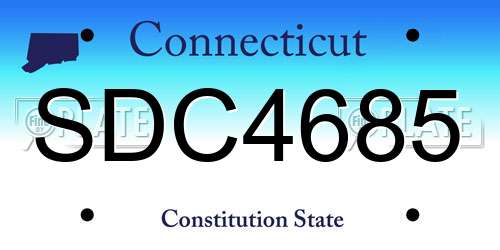 SDC4685 Connecticut License Plate