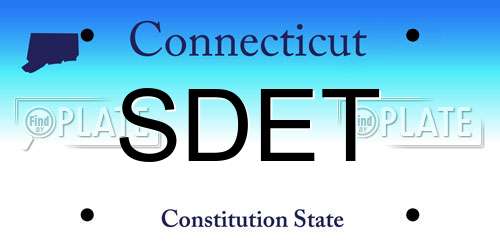SDET Connecticut License Plate