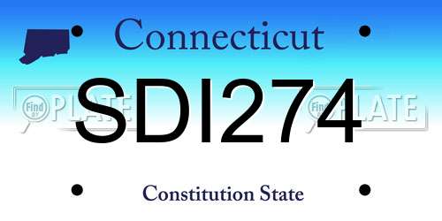 SDI274 Connecticut License Plate