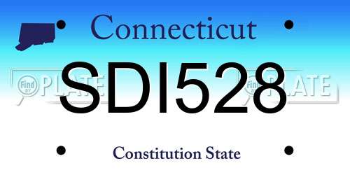 SDI528 Connecticut License Plate