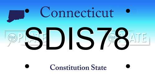 SDIS78 Connecticut License Plate