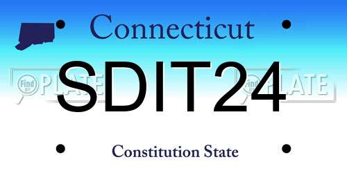 SDIT24 Connecticut License Plate