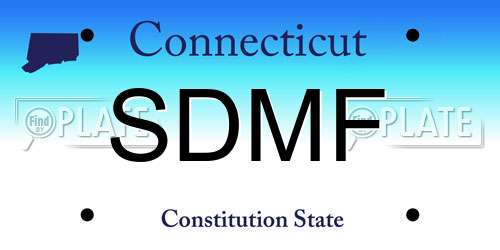 SDMF Connecticut License Plate