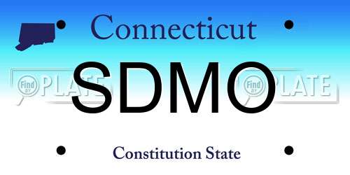 SDMO Connecticut License Plate