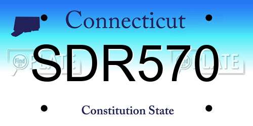 SDR570 Connecticut License Plate
