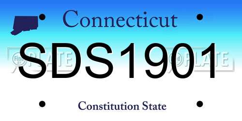 SDS1901 Connecticut License Plate