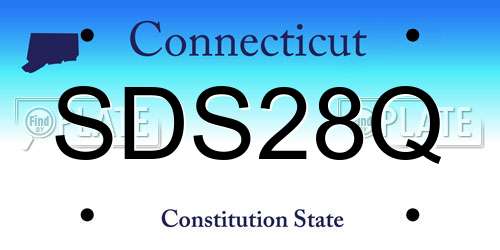 SDS28Q Connecticut License Plate