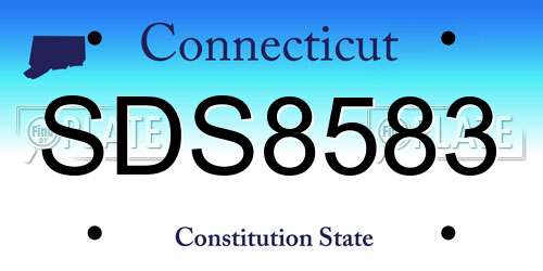 SDS8583 Connecticut License Plate