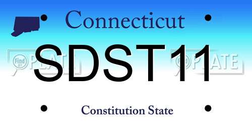SDST11 Connecticut License Plate