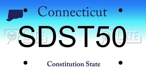 SDST50 Connecticut License Plate