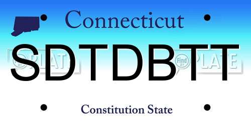 SDTDBTT Connecticut License Plate
