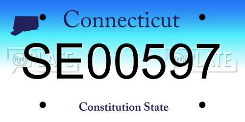 SE00597 Connecticut License Plate