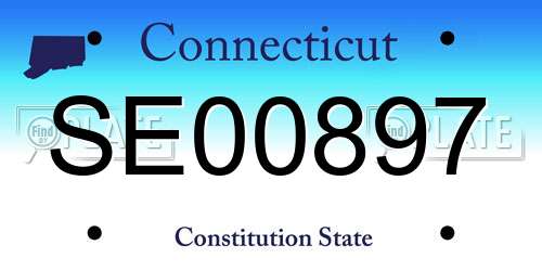 SE00897 Connecticut License Plate