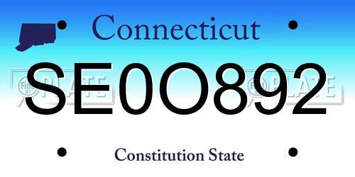 SE0O892 Connecticut License Plate