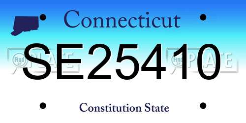 SE25410 Connecticut License Plate