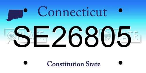 SE26805 Connecticut License Plate