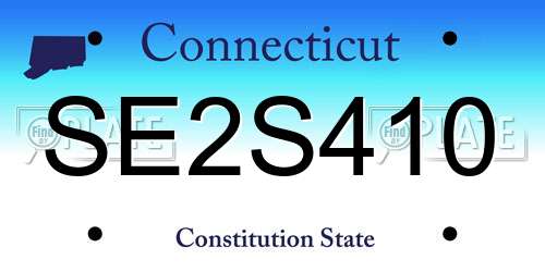 SE2S410 Connecticut License Plate