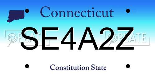 SE4A2Z Connecticut License Plate