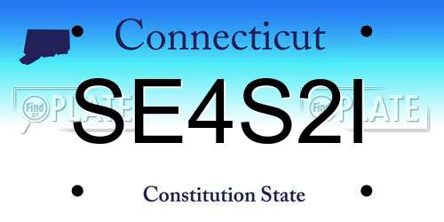 SE4S2I Connecticut License Plate