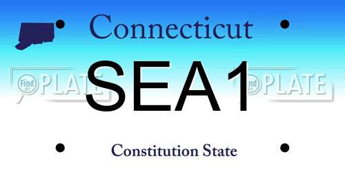 SEA1 Connecticut License Plate