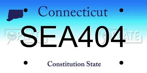 SEA404 Connecticut License Plate