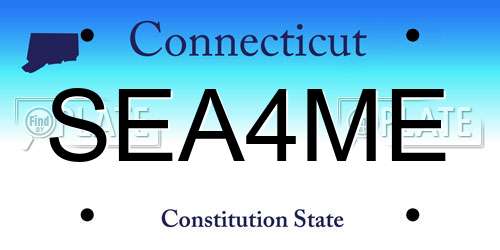 SEA4ME Connecticut License Plate
