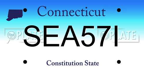 SEA57I Connecticut License Plate