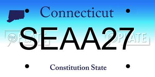 SEAA27 Connecticut License Plate