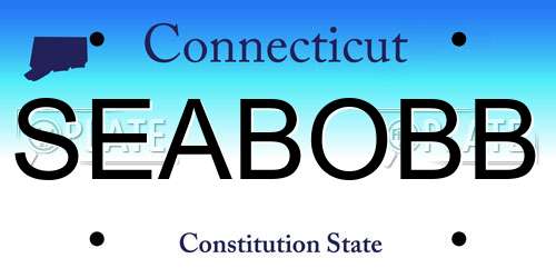 SEABOBB Connecticut License Plate